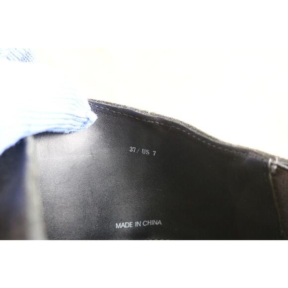 Rag and Bone Boots Womens 7 Black Suede Leather Riding Zip Up Tall Shoes - Picture 7 of 9